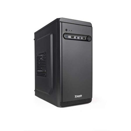 Caixa minitorre Tooq Micro-ATX/Mini-ITX - Tamanho de unidade compatível 3,5", 2,5" - USB3.0, 2.0, áudio HD - Ventilador de 80 mm