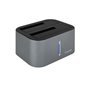 Tooq Docking Station USB 3.0/3.1 Gen 1 - HDD/SSD 2,5", 3,5" SATA - Botão de clonagem - Cor cinza/preto