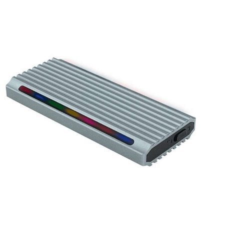 Caixa SSD externa Tooq Shinobi M.2 NGFF/NVMe USB-A 3.1 Gen2 RGB