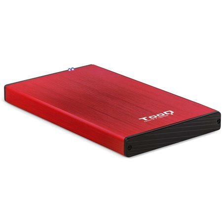 Gabinete HDD/SDD externo Tooq 2,5" até 9,5 mm SATA USB 3.0 - vermelho