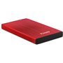 Gabinete HDD/SDD externo Tooq 2,5" até 9,5 mm SATA USB 3.0 - vermelho
