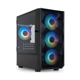 Caixa para jogos Tooq Seizure Micro-ATX/Mini-ITX Minitower - Painel lateral de vidro temperado - Tamanho de unidade compatível 3