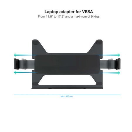 Suporte/adaptador para laptop Tooq para Vesa - preto