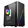 Gabinete Unykach Mini Glayze Micro-ATX - Iluminação ARGB - Lateral de vidro temperado - USB-A 2.0/3.0 e áudio - 1 ventoinha RGB 