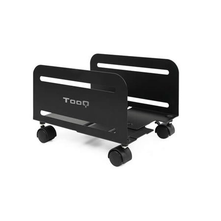 Suporte de chão Tooq com rodas para CPU de 119-209 mm de largura - Peso máximo 10 kg - Cor preta