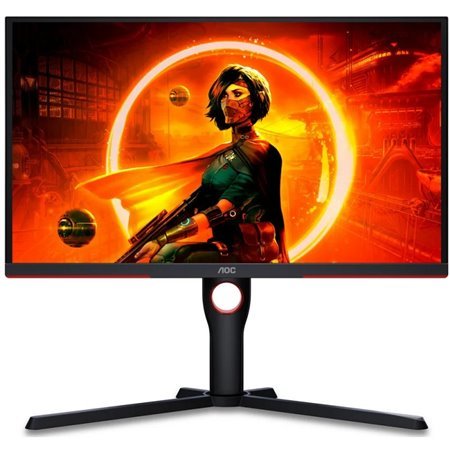 Monitor AOC 24,5" LED VA FullHD 240 Hz FreeSync Premium - Resposta de 1 ms - Altura ajustável, rotação e inclinação - Ângulo de 
