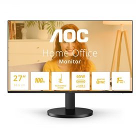 Monitor AOC B3 27" LED IPS FullHD 1080p 100Hz - Resposta de 1ms - Ângulo de visão de 178° - Alto-falantes integrados - USB-C, HD