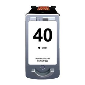 Cartucho de tinta preto remanufaturado Canon PG40/PG50/PG37 - Exibe o nível de tinta - Substitui 0615B001/0615B042/0616B001/2145