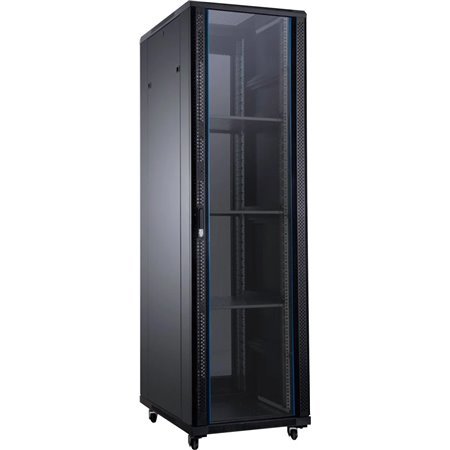 Aiten Data AI8142 Gabinete Rack de Piso de 19" - De 22U a 42U - 4 Ventiladores de 120mm - Porta de Vidro - Trava de Segurança - 