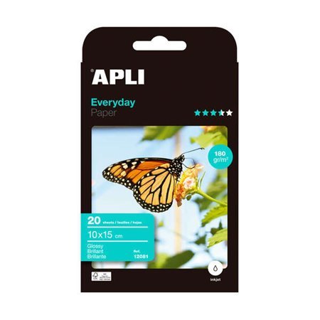 Papel fotográfico Apli Everyday 10 x 15 cm 180g 20 folhas