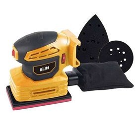 Blim Multi-Sander 3 Placas de Bateria 20V 2Ah - Placa Redonda, Triangular e Retangular - Velocidade 7000-13000rpm - Recipiente d