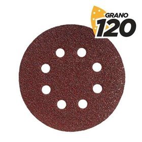 Blim Pacote de 10 Lixas Velcro para Lixadeira BL0136 - 125mm - Grão 120 - Formato Circular