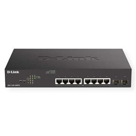 Switch semi-gerenciável D-Link 8 portas Gigabit PoE 130W + 2 portas combinadas
