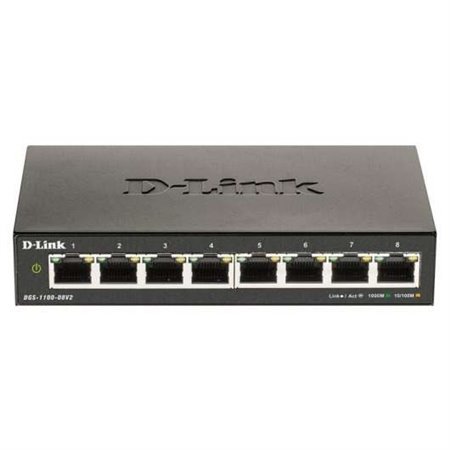 Switch inteligente D-Link 8 portas Gigabit 10/100/1000 Mbps