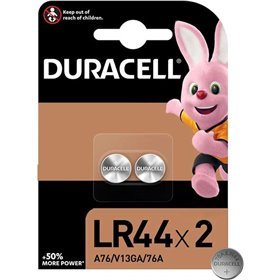 Pilhas Alcalinas Duracell Botão LR44 76A/A76/V13GA 1,5V - 2 Unidades