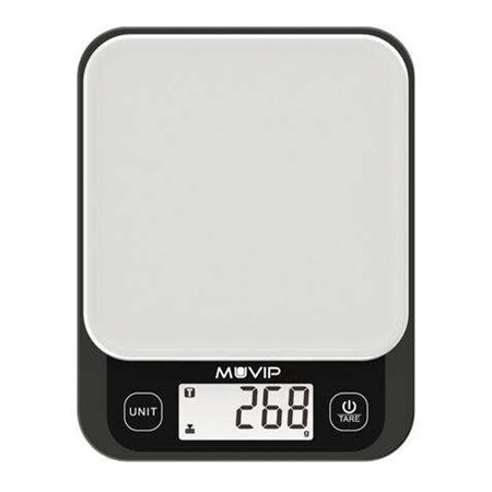 Balança digital de cozinha Muvip Super Slim - Sensor de calibração de alta precisão - Função TARE