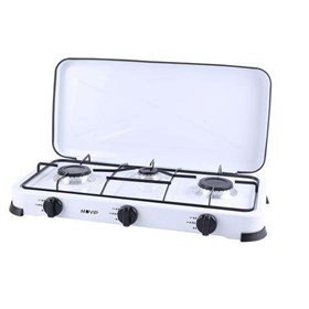 Fogão a Gás Muvip 3 Queimadores - Ignição Manual - Grelhas Removíveis - Tampa Protetora