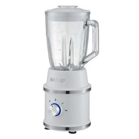 Liquidificador Muvip Desing Branco 1300W 1,5L - 2 velocidades - Lâminas de aço inoxidável - Função picador de gelo - Trava de se