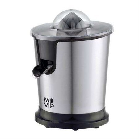 Espremedor elétrico de aço inoxidável Muvip 300W - Corpo e filtro em aço inoxidável - Sistema anti-gotejamento - 2 tamanhos de c