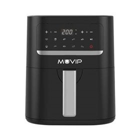 Fritadeira Muvip Hot Air 4,5L 1600W Touch Screen - 10 Programas Predefinidos - Cozinha com 80% Menos Gordura - Panela Antiaderen