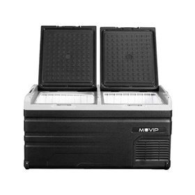 Geladeira Portátil Muvip com Compressor LG 107 Litros Zona Dupla - Porta Dupla - Compressor Silencioso - Cor Preta