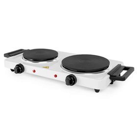 Placa Elétrica Dupla Orbegozo PE 2755 - Alto Desempenho e Segurança - Potência 2500W - 2 Termostatos Ajustáveis - Alças Dobrávei