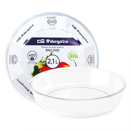 Bandejas de Vidro Orbegozo Série BND - 2.1L - Versatilidade e Resistência em sua - Adequadas para Forno e Microondas Fácil Limpe