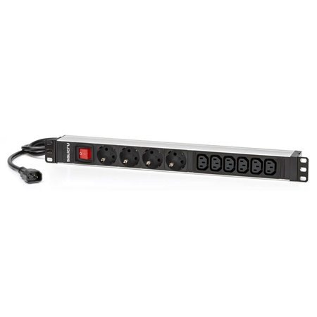 Unidade de distribuição de energia Salicru Power Strip SPS PDU - 4 tomadas Schuko e 6 tomadas IEC C13 - cor preta