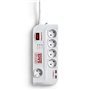 Salicru SPS SAFE Master Power Strip Protetores Elétricos Ativos de Última Geração - 5 Tomadas Schuko - Cor Branca