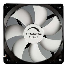 Ventoinha Tacens Aura II 120 mm - Caixa preta, lâminas brancas - Velocidade máx. 1200 rpm