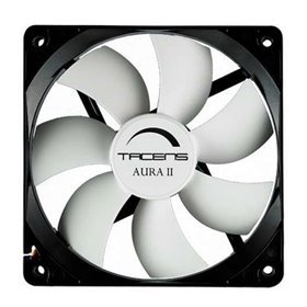Ventoinha Tacens Aura II 80 mm - Caixa preta, lâminas brancas - Velocidade máx. 1500 rpm