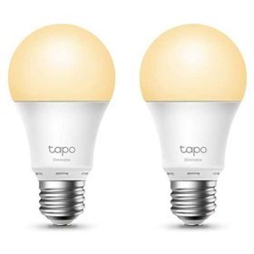 Pacote TP-Link de 2 lâmpadas Smart Wi-Fi reguláveis - Calendário - Controle de voz - Controle remoto - Modo ausente - 806 lm