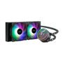 Kit de refrigeração líquida Unykach Aquastorm 240 - 2 ventoinhas de 120 mm - Iluminação RGB - Display de temperatura da CPU - Tu