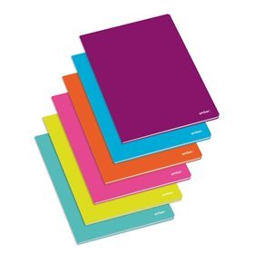 Caderno Agrafado A4 Liso Ambar School Sortido 60Fls 1un