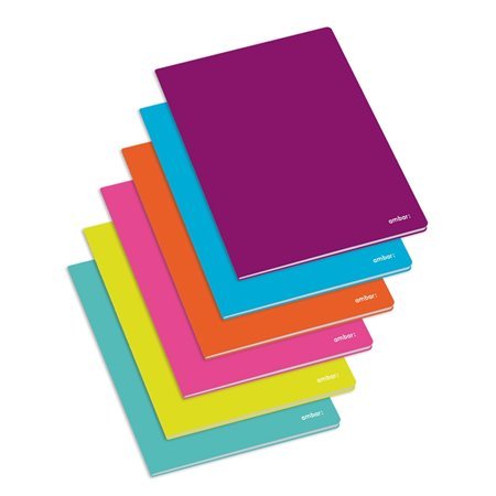 Caderno Agrafado A4 Liso Ambar School Sortido 60Fls 1un