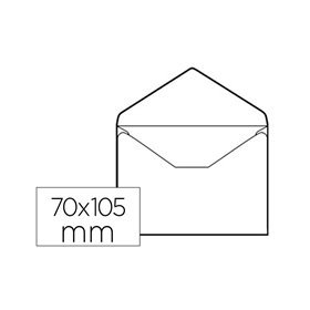 Envelopes 070x105mm A7 s/ Janela s/ Cola 080g Branco 100un