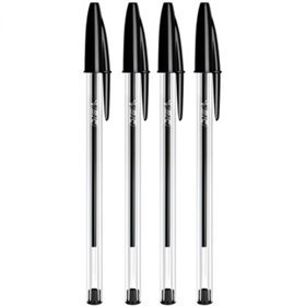 Esferográfica BIC Cristal Ball Point Preto 1mm 4un