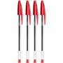 Esferográfica BIC Cristal Ball Point Vermelho 1mm 4un