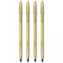 Esferográfica BIC Edição Especial Azul 1mm Dourado 4un