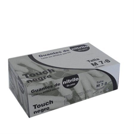Luvas Nitrilo Tamanho M s/ Pó Preto 100un