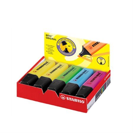 Marcador Fluorescente Stabilo 4 Cores Cx Expositor 10un