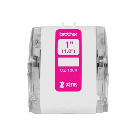 Rolo de etiquetas Brother CZ1004 Original de tamanho personalizado - 25 mm x 5 m - Zero Ink