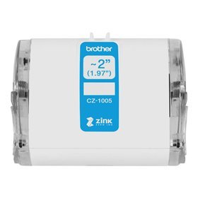 Rolo de etiquetas Brother CZ1005 Original de tamanho personalizado - 50 mm x 5 m de largura - Zero Ink