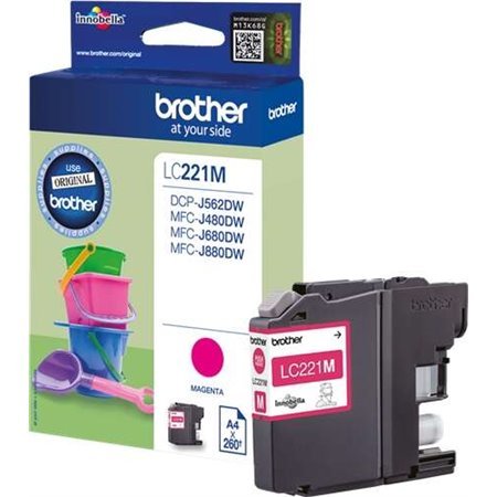 Tinteiro original Brother LC221 Magenta - LC221MBP