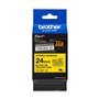Etiquetas laminadas superadesiva original Brother TZeS651 - Texto preto em fundo amarelo - Largura 24 mm x 8 metros