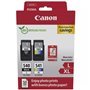 Canon PG540L Preto + CL541XL Colorido Pack de 2 Tinteiros Originais - 50 Folhas de Papel Fotográfico - 5224B012/5224B007/5224B00