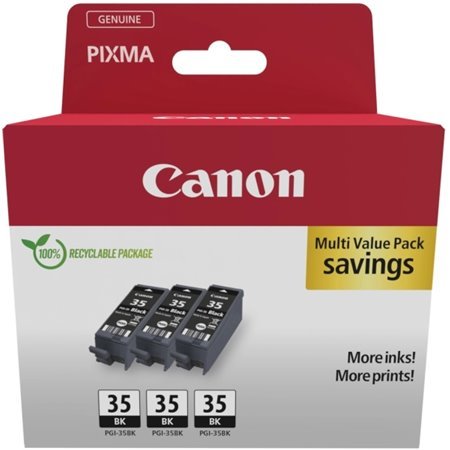 Canon PGI-35BK Multipack de 3 Tinteiros preta originais - 1509B028