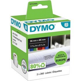 Dymo LW 99012 Etiquetas de Endereço Grandes Autoadesivas Originais - 36x89mm - 520 Unidades - S0722400