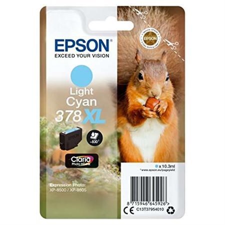 Tinteiro original Epson 378XL ciano claro - C13T37954010
