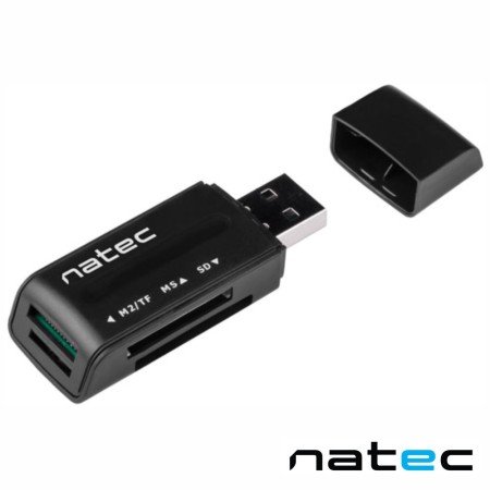 Leitor Cartões De Memória Usb2.0 Sd/Microsd/Mmc/Ms Natec